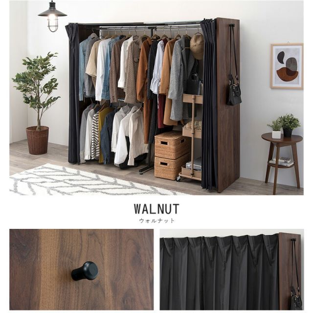 スーパSALE10倍＆4時間限定10％OFF 伸縮クローゼット-VR-ニュアンステイスト 118×55×170cm