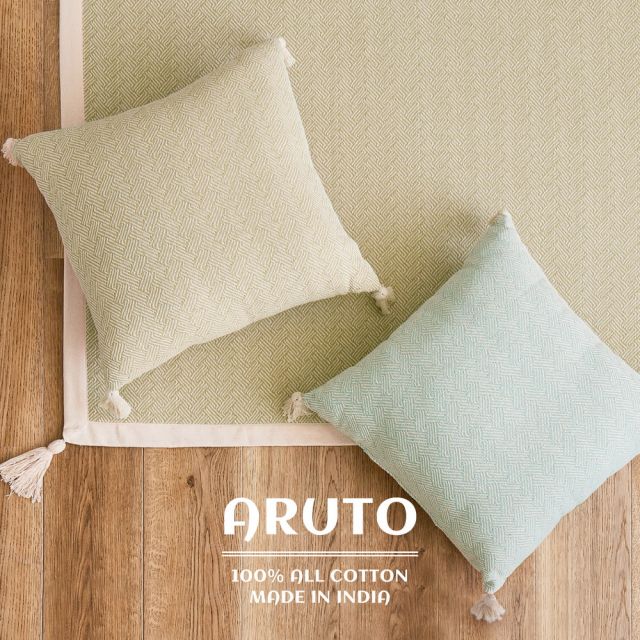 スーパSALE10倍＆4時間限定10％OFF インド綿背あてクッション アルト 45×45cm