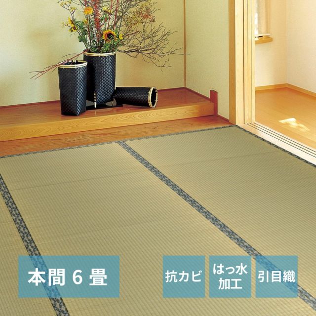 スーパSALE10倍＆4時間限定10％OFF い草カーペット 白馬（はくば） 本間 6畳（286×382）