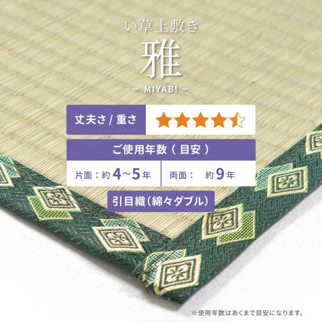スーパSALE10倍＆4時間限定10％OFF おもてなし い草カーペット 雅（みやび）  本間 6畳（286×382）