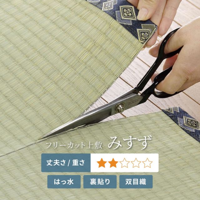 スーパSALE10倍＆4時間限定10％OFF フリーカット裏付き い草カーペット みすず 江戸間 10帖（352×440）