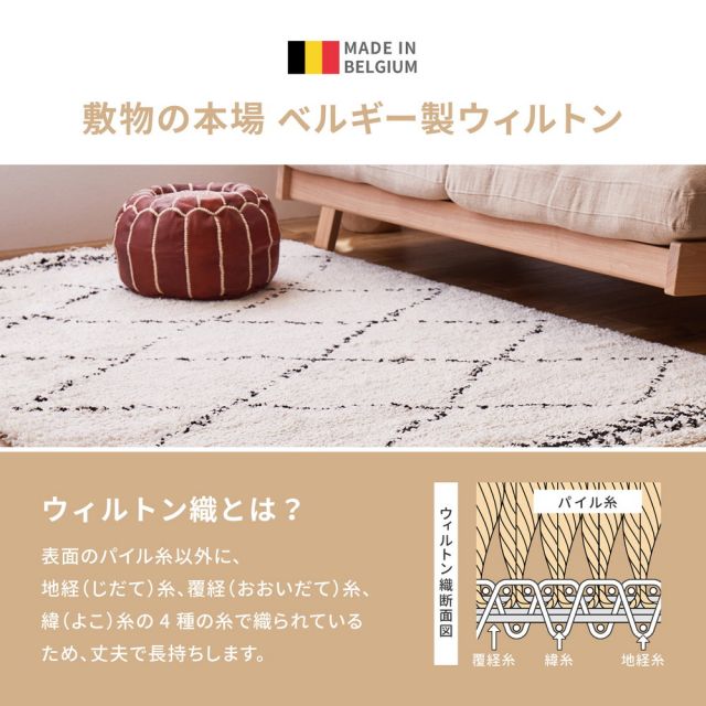 スーパSALE10倍＆4時間限定10％OFF ベルギー製 ウィルトンラグ BOHO ベニワレン 200×250cm