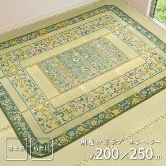 スーパSALE10倍＆4時間限定10％OFF 国産い草ラグ（裏貼り） エンペラー 200×250cm