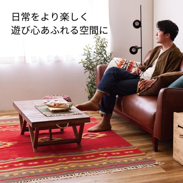 手織りウールのキリム コースター 2枚組 10×10cm