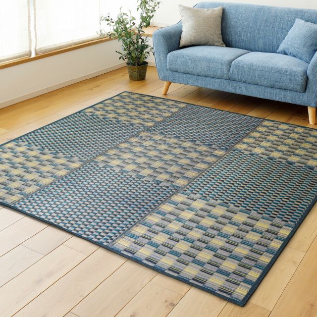 スーパSALE10倍＆4時間限定10％OFF 収納簡単 い草ふっくらラグ キハチ 240×320cm