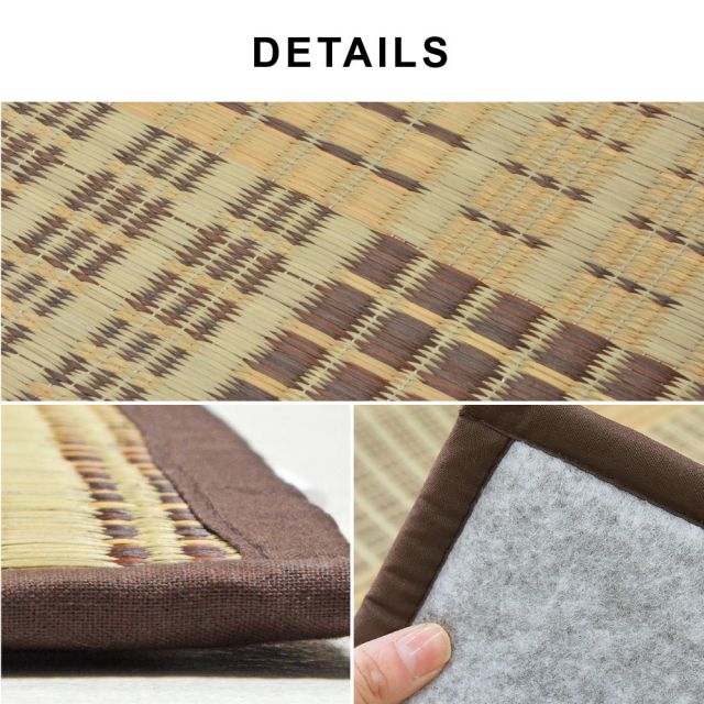 スーパSALE10倍＆4時間限定10％OFF 収納簡単 い草ふっくらラグ クレパス 180×180cm