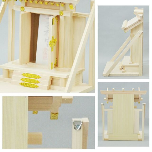 スーパSALE10倍＆4時間限定10％OFF 神棚 開運( 一社） 国産桧 幅32×奥行24×高さ38cm