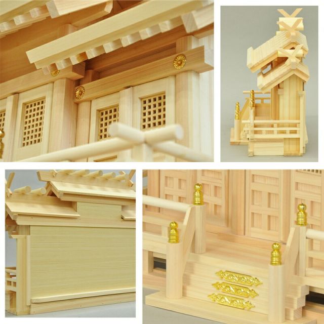 スーパSALE10倍＆4時間限定10％OFF 神棚 兼続 国産桧 幅62.5×奥行25×高さ42cm