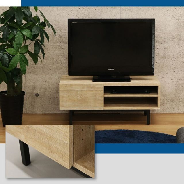 スーパSALE10倍＆4時間限定10％OFF スチールレッグTV台 幅90