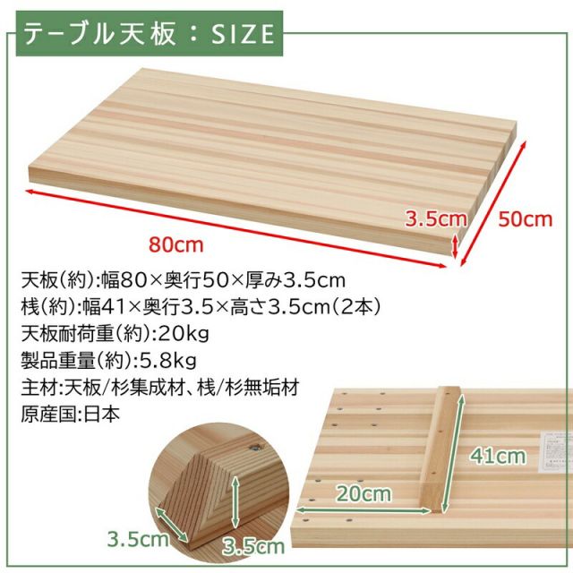 スーパSALE10倍＆4時間限定10％OFF テーブル天板 幅80 幅80×奥行50cm