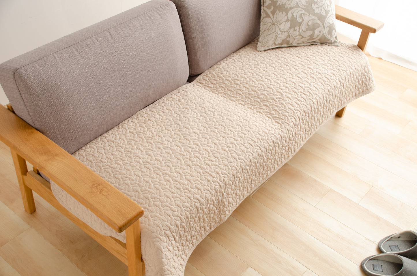 綿100％生地　イブルマット イブルソファパッド ソファカバー 65x170cm　洗える　イブル　送料無料　ベビーマット