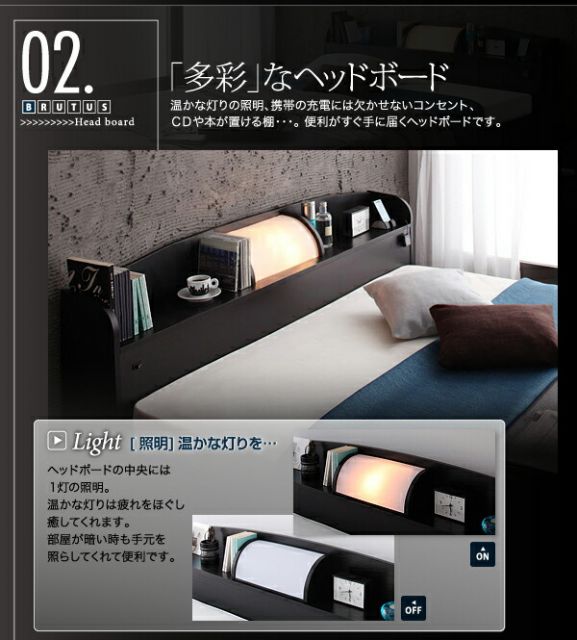 スーパSALE10倍＆4時間限定10％OFF 照明・コンセント付きフロアベッド フレームのみ ダブル 組立設置付