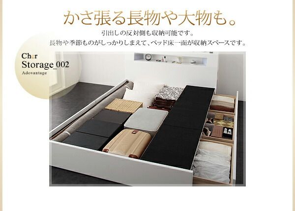 スーパSALE10倍＆4時間限定10％OFF モダンライト・コンセント収納付きベッド   プレミアムポケットコイルマットレス付き ダブル 組立設置付