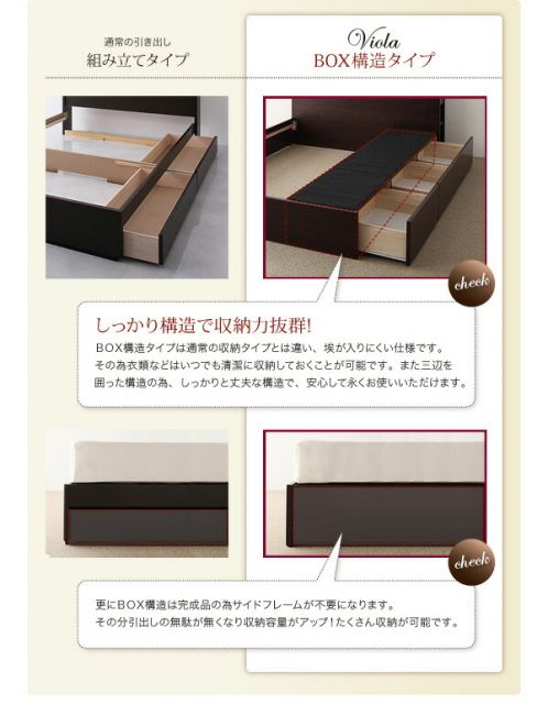 モダンライト・コンセント収納付きベッド   国産カバーポケットコイルマットレス付き ダブル 組立設置付
