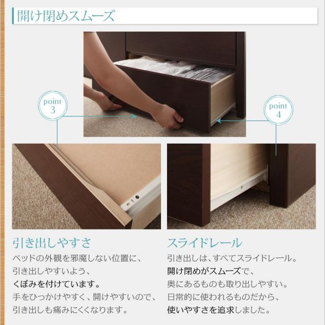 スーパSALE10倍＆4時間限定10％OFF ベッド 収納付きベッド ダブルベッド マットレス付き 収納 収納付 収納ベッド 大容量 収納ボックス 布団 敷き布団 おしゃれ 収納家具 組立設置付 マルチラススーパースプリングマットレス付 ダブル