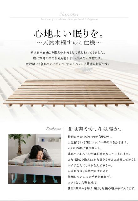 スーパSALE10倍＆4時間限定10％OFF 鏡面光沢仕上げ　棚・コンセント付きモダンデザインすのこベッド 国産カバーポケットコイルマットレス付き ダブル 組立設置付
