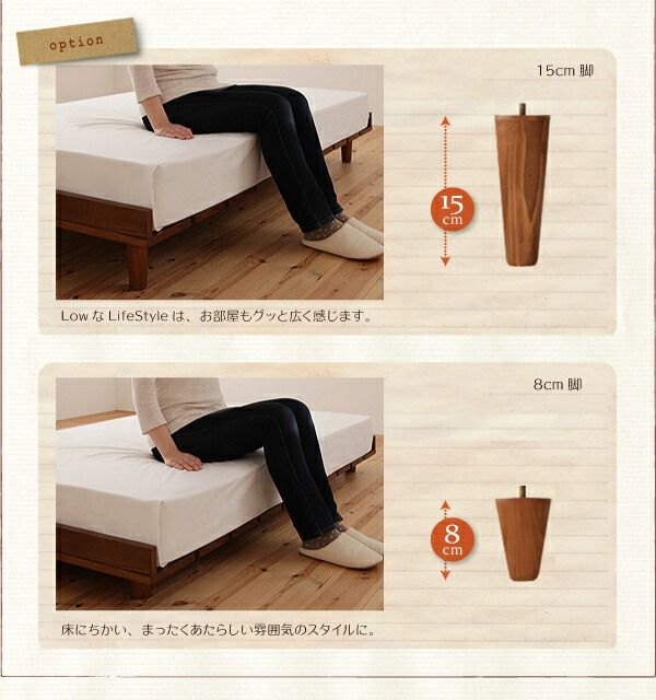 スーパSALE10倍＆4時間限定10％OFF 北欧デザインベッド 国産カバーポケットコイルマットレス付き ステージ セミシングル フレーム幅100 組立設置付