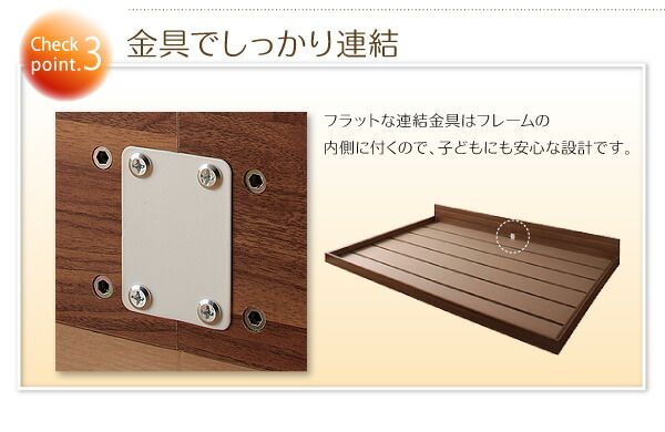 スーパSALE10倍＆4時間限定10％OFF ずっと使える・将来分割出来る・シンプルデザイン大型フロアベッド スタンダードボンネルコイルマットレス付き ワイドK220(S+SD) 組立設置付