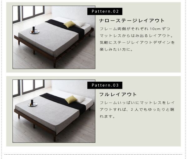 スーパSALE10倍＆4時間限定10％OFF デザインすのこベッド スタンダードボンネルコイルマットレス付き フルレイアウト クイーン(Q×1) フレーム幅160 組立設置付