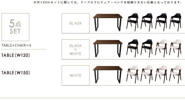 スーパSALE10倍＆4時間限定10％OFF 天然木ウォールナットモダンデザインダイニング 5点セット(テーブル+チェア4脚) W120 組立設置付