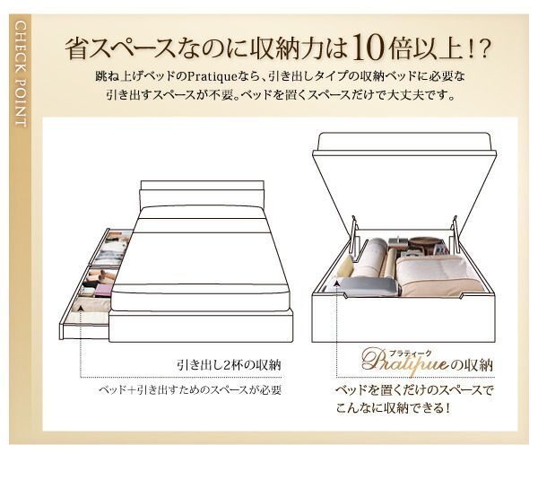 スーパSALE10倍＆4時間限定10％OFF 収納付きベッド シングルベッド セミダブルベッド 収納 収納付き 収納ベッド 大容量 収納ボックス 布団 敷き布団 マルチラススーパースプリング マットレス付き 横開き セミシングル 深さラージ 組立設置付