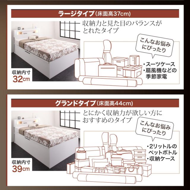 スーパSALE10倍＆4時間限定10％OFF 収納付きベッド シングルベッド セミダブルベッド 収納 収納付き 収納ベッド 大容量 収納ボックス 布団 敷き布団 薄型プレミアムボンネルコイルマットレス付き 横開き セミシングル 深さレギュラー 組立設置付