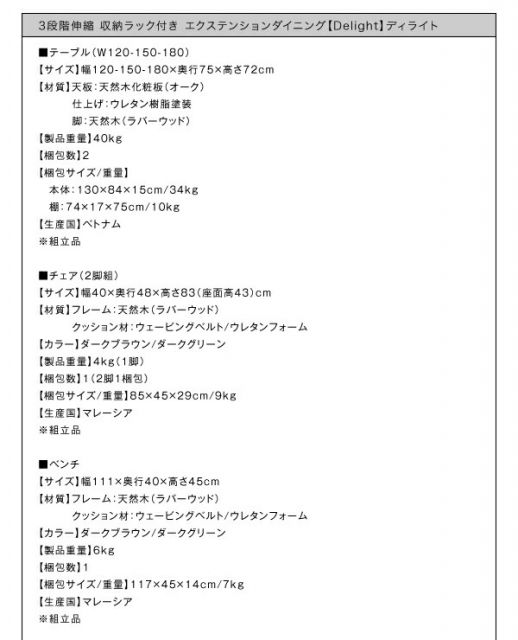 スーパSALE10倍＆4時間限定10％OFF 3段階伸縮 収納ラック付 エクステンションダイニング 4人 5点セット(テーブル+チェア4脚) W120-180 組立設置付