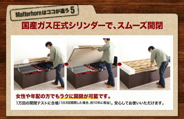 スーパSALE10倍＆4時間限定10％OFF 収納付きベッド シングルベッド セミダブルベッド 収納 収納付き 収納ベッド 大容量 収納ボックス 布団 敷き布団 薄型プレミアムポケットコイルマットレス付き セミダブル 深さグランド 組立設置付