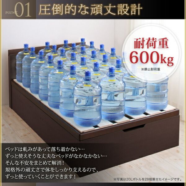 スーパSALE10倍＆4時間限定10％OFF 収納付きベッド シングルベッド セミダブルベッド 収納 収納付き 収納ベッド 大容量 収納ボックス 布団 敷き布団 薄型スタンダードボンネルコイルマットレス付き 縦開き セミダブル 深さラージ 組立設置付