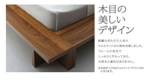 スーパSALE10倍＆4時間限定10％OFF シンプルモダンデザインフロアローステージベッド スタンダードボンネルコイルマットレス付き クイーン(Q×1） 組立設置付