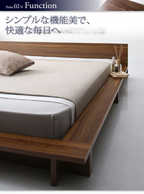 スーパSALE10倍＆4時間限定10％OFF シンプルモダンデザインフロアローステージベッド スタンダードボンネルコイルマットレス付き クイーン(Q×1） 組立設置付