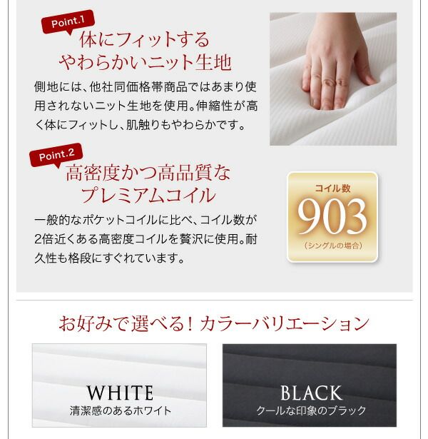 スーパSALE10倍＆4時間限定10％OFF モダンライト・棚・コンセント付きデザインフロアローベッド プレミアムポケットコイルマットレス付き クイーン(Q×1） 組立設置付