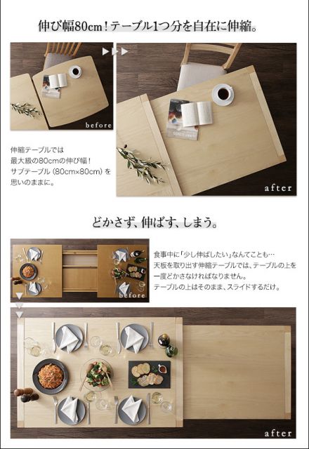 スーパSALE10倍＆4時間限定10％OFF 無段階で広がる スライド伸縮テーブル ダイニングセット 6人 7点セット(テーブル+チェア6脚) W120-200 組立設置付