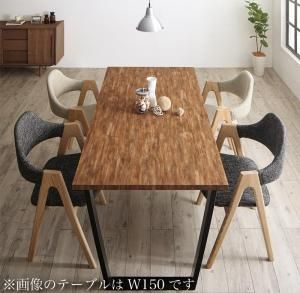 スーパSALE10倍＆4時間限定10％OFF ダイニングセット（テーブル&チェア） 古木風×スチール脚ナチュラルモダンデザインダイニング 4人 5点セット(テーブル+チェア4脚) NA W120 組立設置付