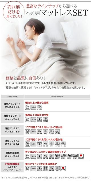 スーパSALE10倍＆4時間限定10％OFF ベッド ダブルベッド ダブル ベット シングルベッド セミダブルベッド ダブルベッド ベッドフレーム マットレス付き 収納付き 収納 収納ベッド グレー 薄型抗菌国産ポケットコイルマットレス付き シングル 組立設置付