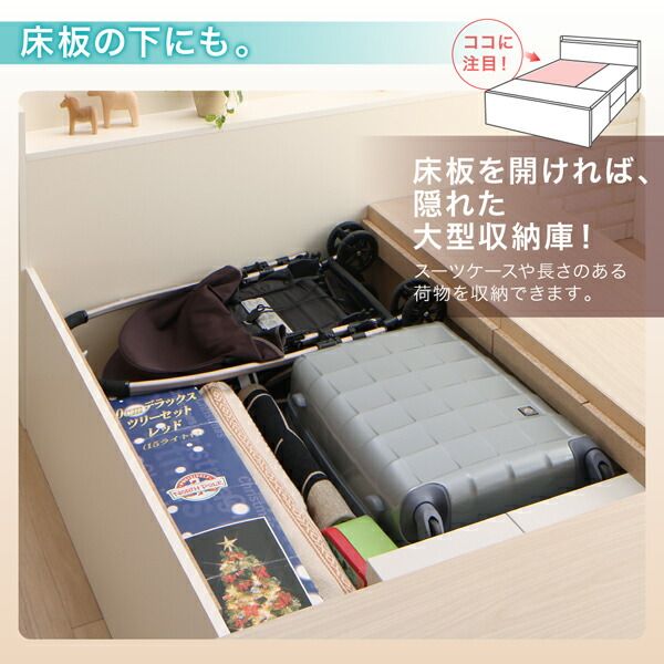 スーパSALE10倍＆4時間限定10％OFF ベッド ダブルベッド ダブル ベット シングルベッド セミダブルベッド ダブルベッド ベッドフレーム マットレス付き 収納付き 収納 収納ベッド グレー 薄型抗菌国産ポケットコイルマットレス付き シングル 組立設置付