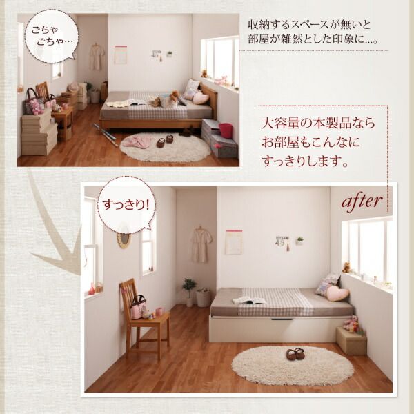 スーパSALE10倍＆4時間限定10％OFF 収納付きベッド シングルベッド セミダブルベッド 収納 収納付き 収納ベッド 大容量 収納ボックス 布団 敷き布団 薄型プレミアムボンネルコイルマットレス付き 縦開き セミシングル 深さレギュラー 組立設置付
