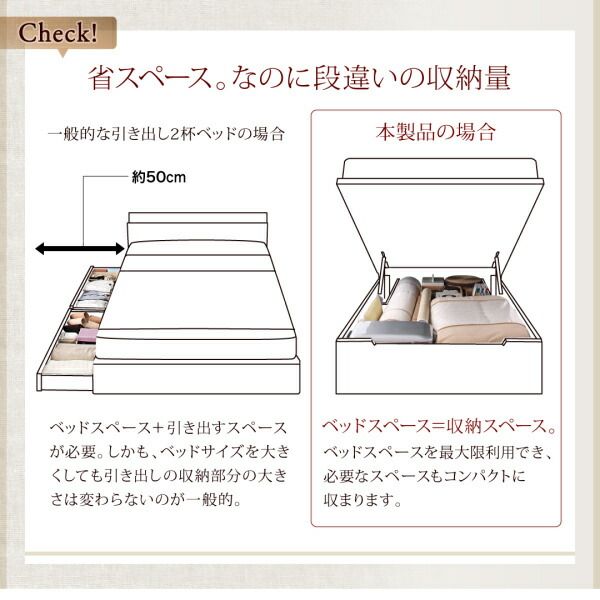 スーパSALE10倍＆4時間限定10％OFF 収納付きベッド シングルベッド セミダブルベッド 収納 収納付き 収納ベッド 大容量 収納ボックス 布団 敷き布団 マルチラススーパースプリングマットレス付き 縦開き シングル 深さグランド 組立設置付