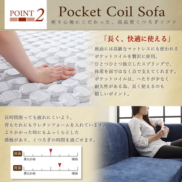 スーパSALE10倍＆4時間限定10％OFF ベンチ ダイニング 座り心地にこだわったポケットコイルリビングダイニングシリーズ ベンチ単品 2P 組立設置付