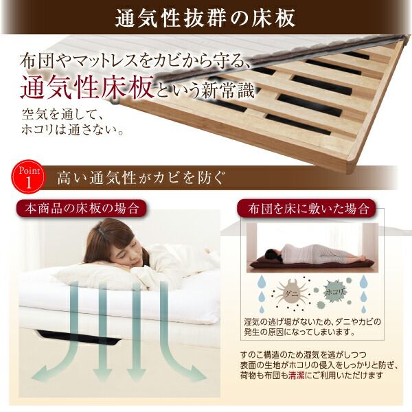 スーパSALE10倍＆4時間限定10％OFF すのこベッド すのこ ベッド シングルベッド ベッドフレーム ベット 収納 収納付き 収納ベッド 跳ね上げ 跳ね上げベッド 薄型スタンダードボンネルコイルマットレス付き 縦開き セミダブル 深さラージ 組立設置付