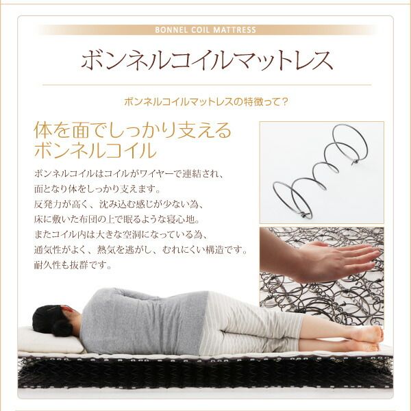 スーパSALE10倍＆4時間限定10％OFF すのこ構造 脚付きマットレス ボトムファミリーベッド スタンダードボンネルコイルマットレス付き ワイドK240(SD×2) 組立設置付