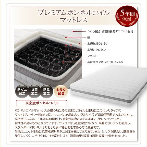 スーパSALE10倍＆4時間限定10％OFF すのこ構造 脚付きマットレス ハイクラスファミリーボトムベッド プレミアムボンネルコイルマットレス付き ワイドK200 組立設置付