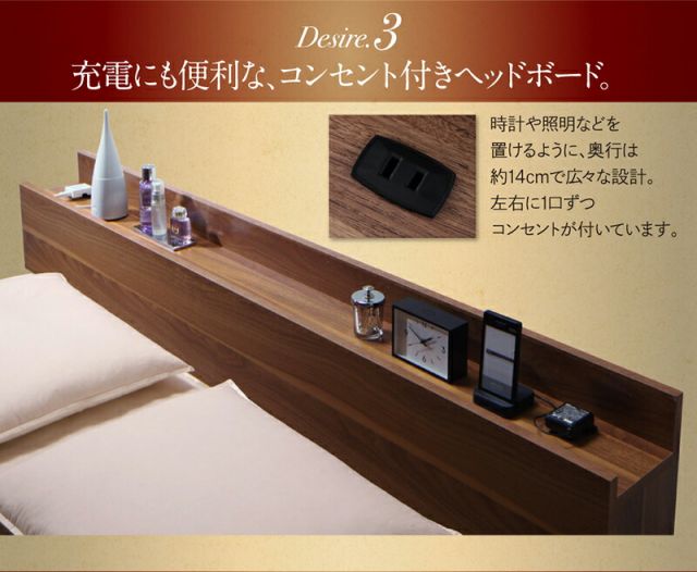 スーパSALE10倍＆4時間限定10％OFF ロングセラー フロアベッド キング キングベッド マットレス 一枚もの  ベッド 3人家族 2人 3人 棚付き 棚 コンセント付き 北欧 快適 ゆったり すのこ モダン スタンダードボンネルコイルマットレス付き キング(K×1) 組立設置付