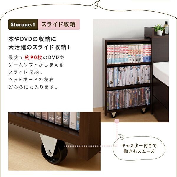 スーパSALE10倍＆4時間限定10％OFF MITAS寝具SELECT ベッド ベット 収納付きベッド シングルベッド  宮付き 大容量 一人暮らし おしゃれ コンパクト 子供 女性 180 キッズ ベビー 日本製 組立設置付 薄型スタンダードボンネルコイルマットレス付 シングル ショート丈