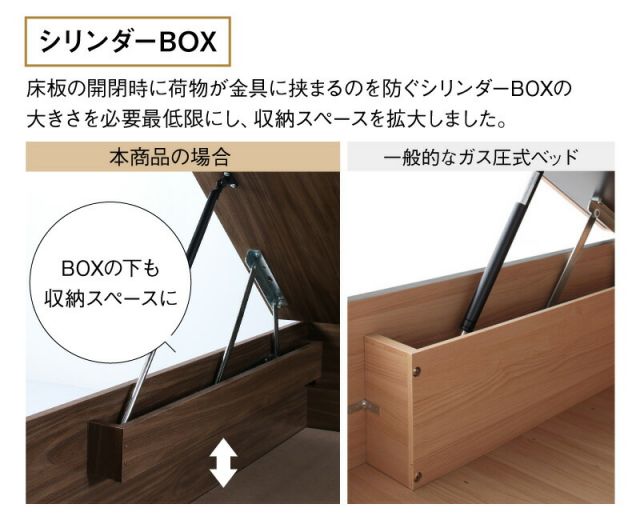 スーパSALE10倍＆4時間限定10％OFF 跳ね上げベッド 大容量収納 スタンダードボンネルコイルマットレス付き 縦開き セミシングル 組立設置付