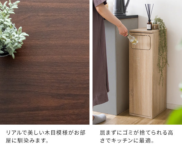 シンプルデザインのダストボックス　幅25×奥行き30×高さ80cm　45L