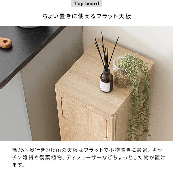 シンプルデザインのダストボックス　幅25×奥行き30×高さ80cm　45L