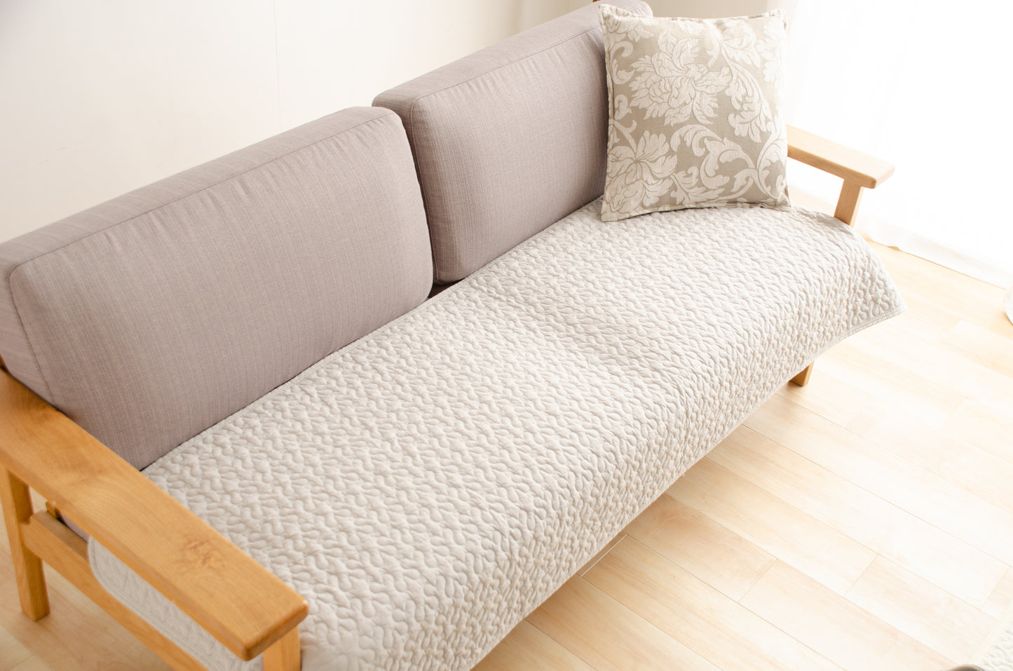 綿100％生地　イブルマット イブルソファパッド ソファカバー 65x170cm　洗える　イブル　送料無料　ベビーマット