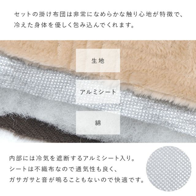 木目柄こたつテーブルと選べる掛布団セット　長方形　(コタツ＋こたつ布団セット　コタツ掛布団　ヒーター付きコタツ)