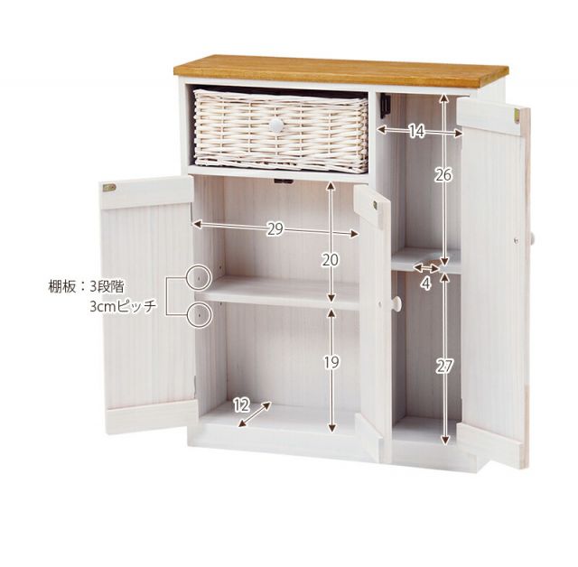 完成品カントリーデザイン トイレラック 幅50cmワイドタイプ(トイレ 収納 トイレ用品 スリム トイレットペーパー収納 サニタリー収納)